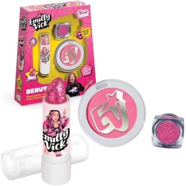 Imagem de Kit Maquiagem Beauty Mix Emilly Vick Dos Rosa - Brink Model