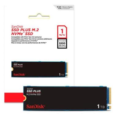Imagem de HD SSD M.2 SanDisk SSD Plus 1Tb NVME PCIE Gen 3.0 SDSSDA3N1T00G26 6518