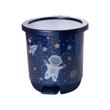 Imagem de Lixeira Infantil Decorada Ursinho Para quarto de Bebê 6,5 Litros PlasU