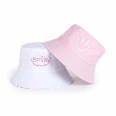 Imagem de Chapéu Bucket Hat Smile Dupla Face  Algodão Premium Reversível  Luke S