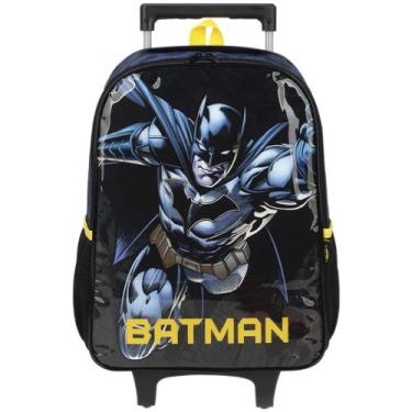 Imagem de Mochila De Rodinhas Infantil Escolar Batman Quadrinhos DC, Azul