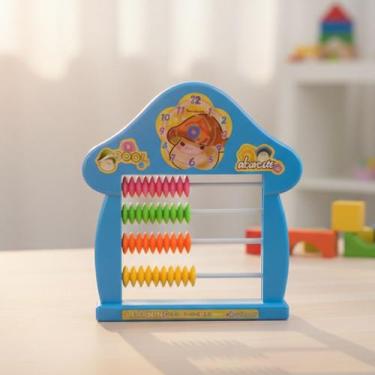 Imagem de Ábaco Didático Escolar Matemática Brinquedo Educativo - 99 Toys, Azul