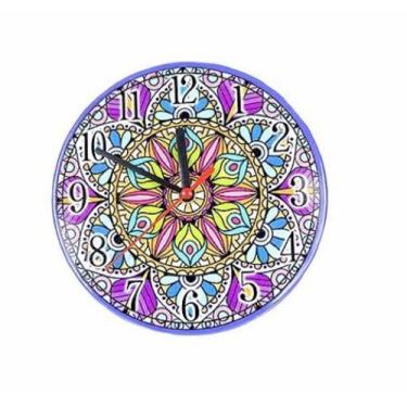 Imagem de Relógio de Mesa e Parede Mandala em Cerâmica - Mandala Esotérica