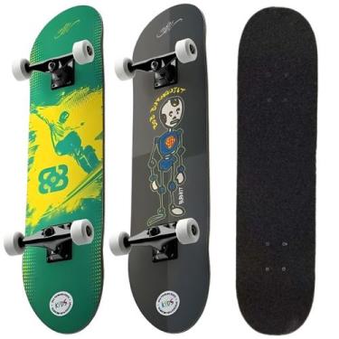 Imagem de Skate Bob Burnquist Skateboard Semi Profissional Infantil Iniciante - 