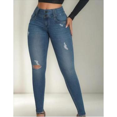 Imagem de Calça Modeladora Bolso Brilhante Pitbull Jeans 82152, 38