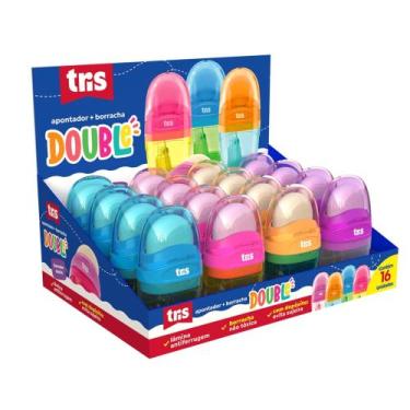 Imagem de Apontador borracha double tris, Roxo