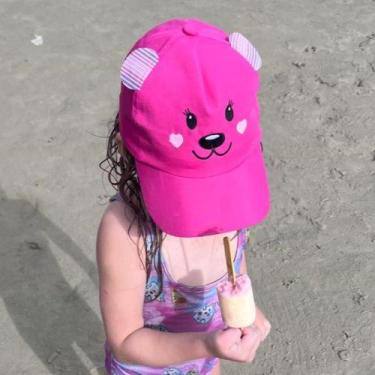 Imagem de Boné Infantil Bichinhos / Personagens - Ana Maria Chapéus, Urso rosa, 