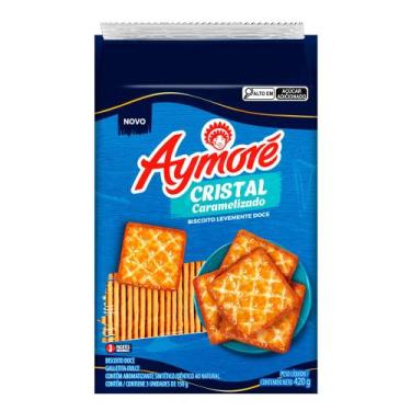 Imagem de Biscoito Aymoré Cristal Caramelizado Levemente Doce 3 Unidades de 140g