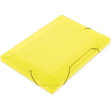 Imagem de Pasta com Aba Elástico Ofício 18mm 245x18x335mm Soft Amarela - Polibra