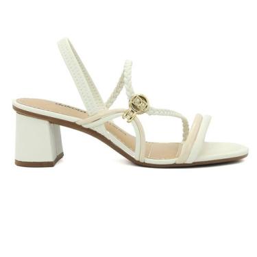Imagem de Sandalia Dakota Original Salto Grosso Medio Feminino 371, 35, Creme