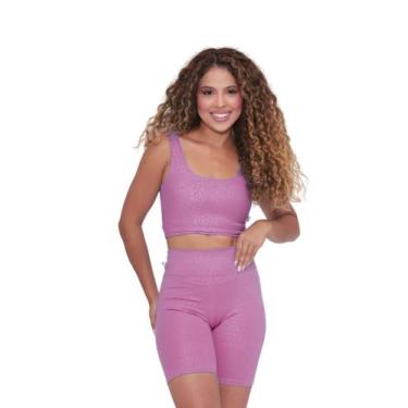 Imagem de Conjunto Academia Onça Poliamida BlackOut PINA, M, Rosa