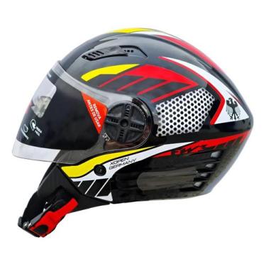 Imagem de Capacete Aberto FW3 X Open Paises Com viseria Cristal Cor:Preto German