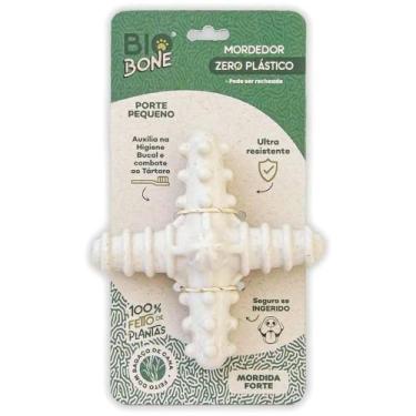 Imagem de Mordedor Biobone Natural Cães Asterisco Pequeno Cana Açúcar Mordida Fo