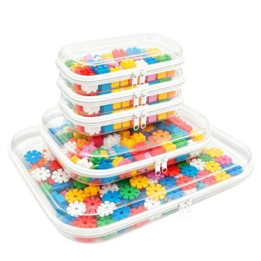 Imagem de Conjunto de 5 Bolsas Porta-Objetos Transparentes com Fecho de Zíper e 