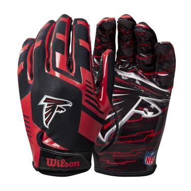 Imagem de Wilson Luvas de futebol NFL Stretch Fit – Adulto, Atlanta Falcons