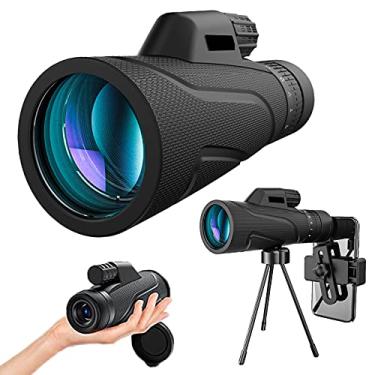 Imagem de Telescópio monocular 12x50 FMC BAK4 de alta definição com suporte para smartphone e tripé Materiais impermeáveis ​​para observação de pássaros Viagem em vídeo escalada em montanha