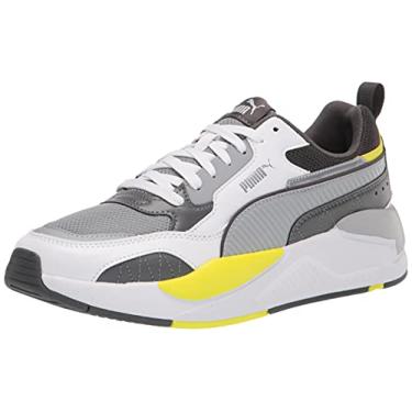 Imagem de PUMA Tênis masculino X-ray 2, Quadrado Sombra Escura - Pedreira-Branco-Vermelho Amarelo, 12