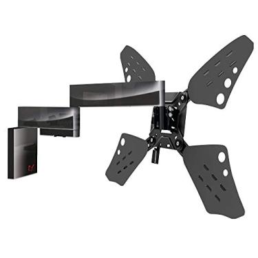 Imagem de Suporte de parede para TV Barkan, articulado com movimento total de 81,28 cm – suporte plano de 4 movimentos, muito discreto, com capacidade para até 22,86 kg, garantia vitalícia limitada listada pela UL, serve para LED OLED LCD