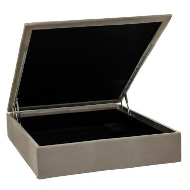 Imagem de Base Baú Physical Camurça Bege Casal (138x188x39) - Ortobom