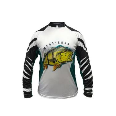 Imagem de Camiseta De Pesca Monster 3x Tucunaré New Fish 07 Proteção Solar Uv SSX Multicoisas
