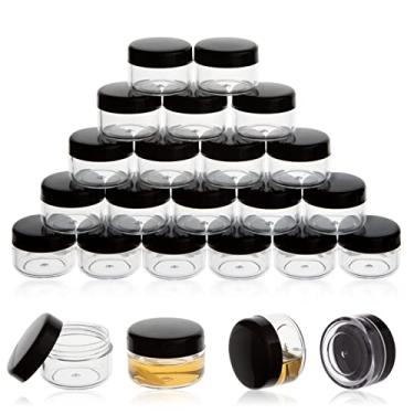 Imagem de (5g-25pcs, Black) - 5 Gramme Cosmetic Sample Containers with Lids 25pcs Empty Small Makeup Jars Plastic BPA Free