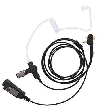 Imagem de Fone de ouvido Walkie Talkie com tubo de ar transparente PTT 1 pino plugue espiral para Motorola MTH600 MTH650 MTH800 MTH850 MTP850 MTS850