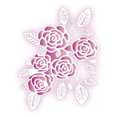 Imagem de Stencil de Acetato para Pintura OPA 20 x 25 cm - 2073 Negativo Rosas