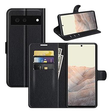 Imagem de YUNCHAO Caixa de telefone Para o Google Pixel 6 Litchi Texture Horizontal Flip Protective Case com titular e slots de cartão e carteira capa para celular