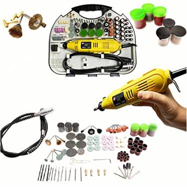 Imagem de Knakasaki Micro Mini Retífica Profissional 212pçs 400w (110 volts) - Usos Múltiplos - Ferramenta Moedor - Estilo Profissional - 1 Unidade