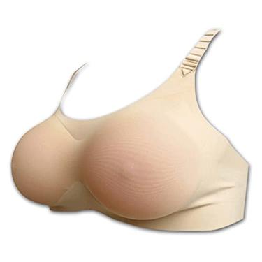 Imagem de RITMI Formas de silicone A-E Cup Peitos falsos com sutiã de bolso para mastectomia feminina prótese mamária, preto, copo C