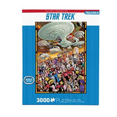 Imagem de AQUARIUS Quebra-cabeça Star Trek Next Gen (quebra-cabeça de 3000 peças) - Mercadoria e colecionáveis oficialmente licenciados de Star Trek - Sem brilho - Ajuste preciso - 81 x 114 cm