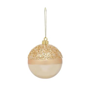 Imagem de Jogo C/6 Peças Bolas Glitter/fosca Dourado 8cm 1019903