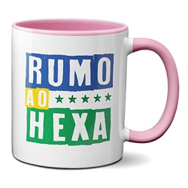 Imagem de Caneca Copa Do Mundo Jogo Do Brasil Rumo Ao Hexa (Rosa)