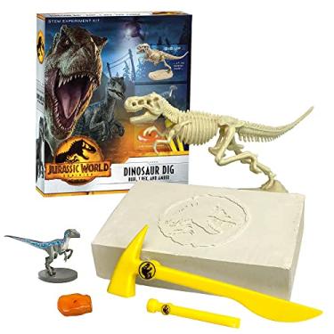 Imagem de Thames & Kosmos Jurassic World Dominion Dinosaur Dig Blue, T. Rex & Amber | STEM Excavation Kit from Dig Out Prehistoric Treasures with Custom Jurassic World Tools | Safe, Dust-Free Activity