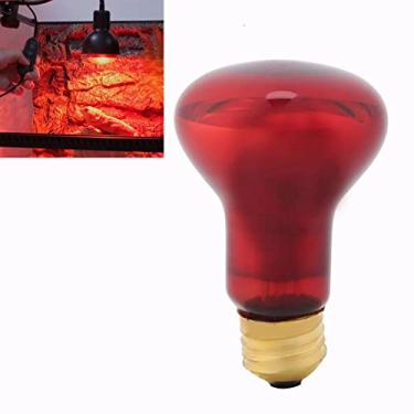 Imagem de Pssopp Lâmpada de Aquecimento Infravermelho para Répteis, 110V E27, Vermelha, 75W