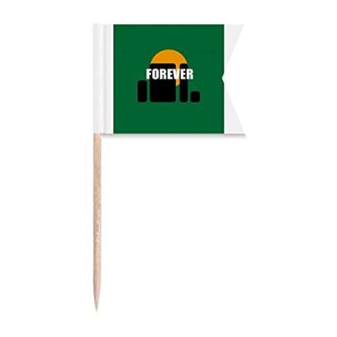 Imagem de Casal Love Eternal One Art Deco Presente Fashion Palito Bandeiras Marcação para Bolo Festa Comida Prato de Queijo