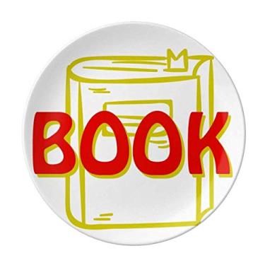 Imagem de Prato decorativo de porcelana para mesa de porcelana para ensinar o livro de professores