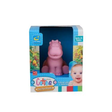 Imagem de Cometa Brinquedos, Coleção Cuties Bichinos, Hipopótamo, Rosa, Levemente Perfumado