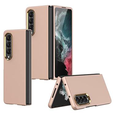 Imagem de Capa de telefone de luxo para Samsung Galaxy Z Fold 4 5G Fold4 Capa de pele ultrafina e confortável para Galaxy Z Fold 4 zfold4,06, rosa, para Galaxy Z Fold 4