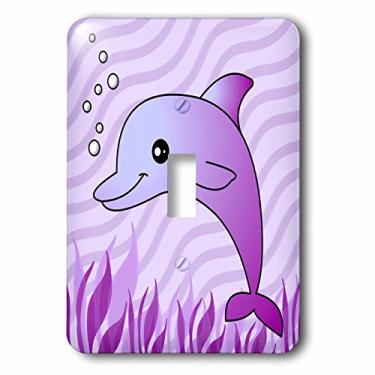 Imagem de 3dRose lsp_13812_1 Chave única roxa golfinho oceano roxo