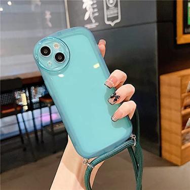 Imagem de Colar crossbody cordão capa protetora transparente para câmera para iPhone 13 12 Mini 11 Pro Max XS XR X 7 8 Plus SE 3 capa, azul, para iPhone 13 ProMax