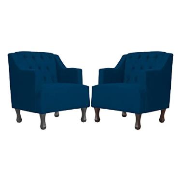 Imagem de Kit 02 poltronas Genesis Luxo Suede Cores - DS Estofados