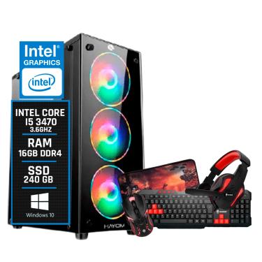 Imagem de PC Gamer Intel Core i5 3470 3.6GHz Memória Ram 16GB DDR3 SSD 240GB Kit Gamer Completo