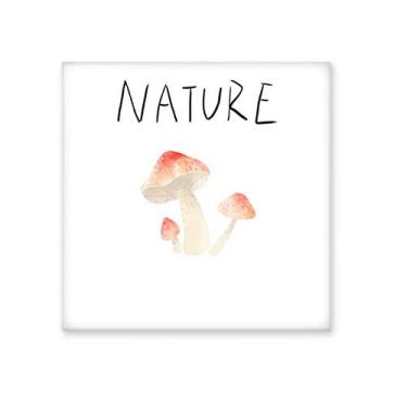 Imagem de Pintura de planta de cogumelo Soloisland azulejo de cerâmica brilhante para banheiro cozinha parede pedra