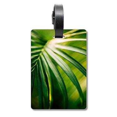Imagem de Green Leaf Plant Picture Nature Suitcase Bag Tag Luggage Card Scutcheon Label