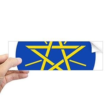 Imagem de DIYthinker Adesivo retangular com emblema nacional da África Erhiopia Africa para janela