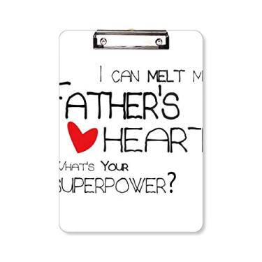 Imagem de Prancheta I Can Melt My Father's Heart Best Papa Love Pasta, bloco de notas A4