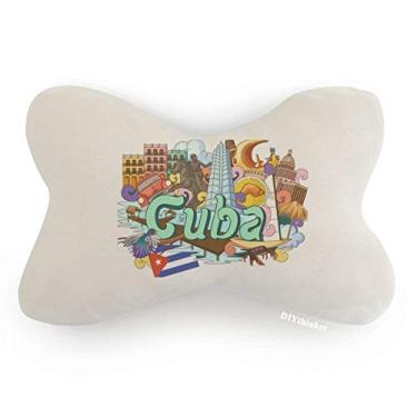 Imagem de DIYthinker Guantanamo Trinidad Cuba Graffiti Carro Decoração Pescoço Almofada Almofada Almofada Almofada
