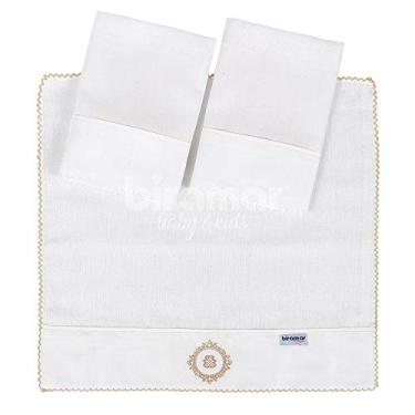 Imagem de Biramar Baby Boquinha Fralda 3 Pcs Barrado E Bord. Vineyard Bege Bege