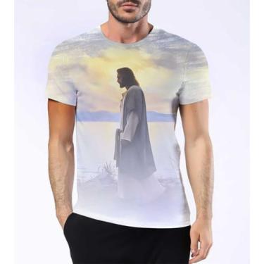 Imagem de Camisa Camiseta Jesus Cristo Messias Deus Cristão Cruz Hd - Estilo Kra